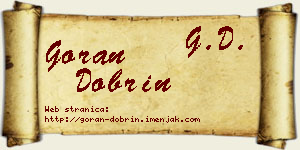 Goran Dobrin vizit kartica